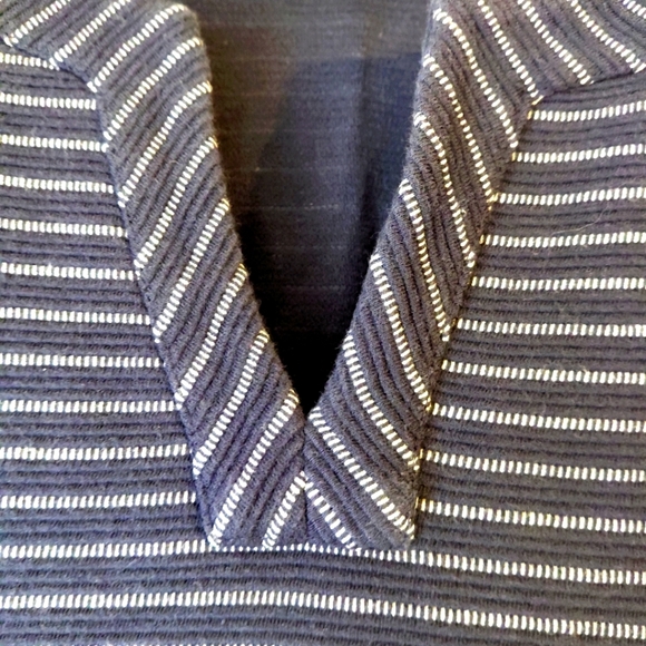 J. Jill Navy Cotton Striped Midi Dress - Picture 5 of 9